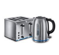 Quiet Boil Kettle and 4 Slice Toaster Set