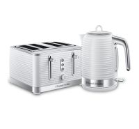 Inspire Kettle and Toaster Set White 4 Slice
