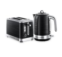 Inspire Kettle and Toaster Set Black 2 Slice