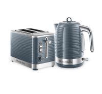 Inspire Kettle and Toaster Set Grey 2 Slice