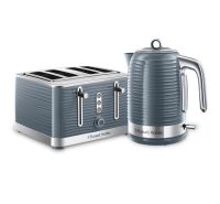 Inspire Kettle and Toaster Set Grey 4 Slice