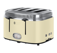 Retro Cream 4 Slice Toaster