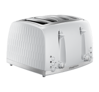 Honeycomb 4 Slice White Toaster