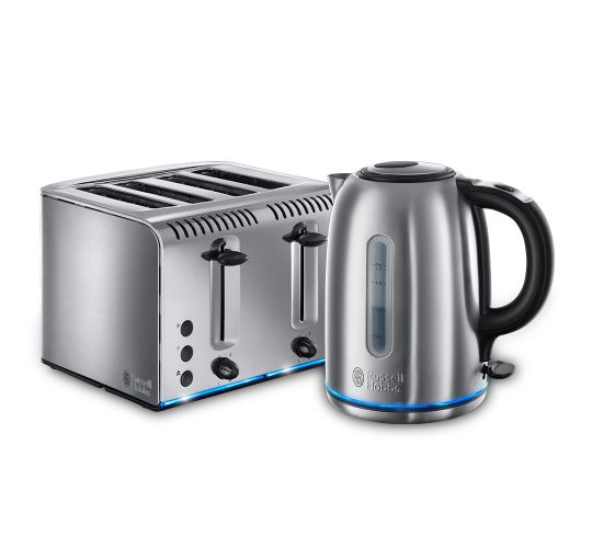 Quiet Boil Kettle and 4 Slice Toaster Set